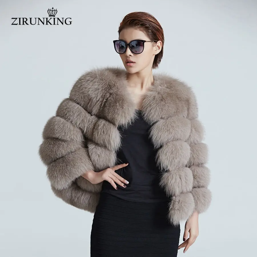 Zirunking Women Warm Real Fox Fur Coat Short Winter Fur Jacket Outerwear Natural Blue Fox Fur Coats For Women Zc1636 1