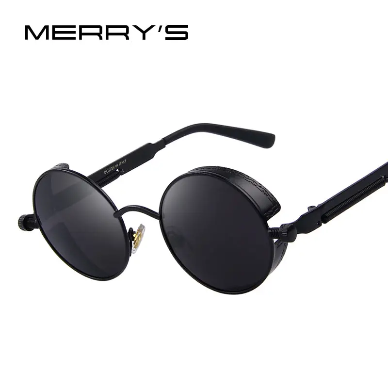 Merry's Vintage Women Steampunk Sunglasses Brand Design Round Sunglasses Oculos De Sol Uv400 1