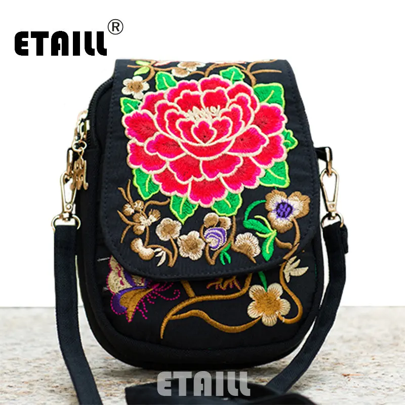 Hmong Ethnic Boho Hobo Embroidery Shoppers Bag Women's Shoulder Brand Messenger Bags Logo Indian Thailand Embroidered Handbag 1