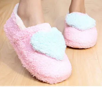 Retail!!! Lovely Ladies Home Floor Soft Women Indoor Slippers Outsole Cotton-Padded Shoes Female Cashmere Warm Casual Shoes 7
