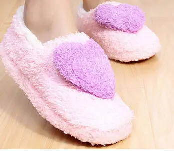 Retail!!! Lovely Ladies Home Floor Soft Women Indoor Slippers Outsole Cotton-Padded Shoes Female Cashmere Warm Casual Shoes 6