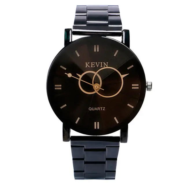 Kevin Full Stainless Steel Quartz Watches Men Brand Chic Circle Dial Clock Women Fashion Watch 2016 Relogio Masculino Femme 2