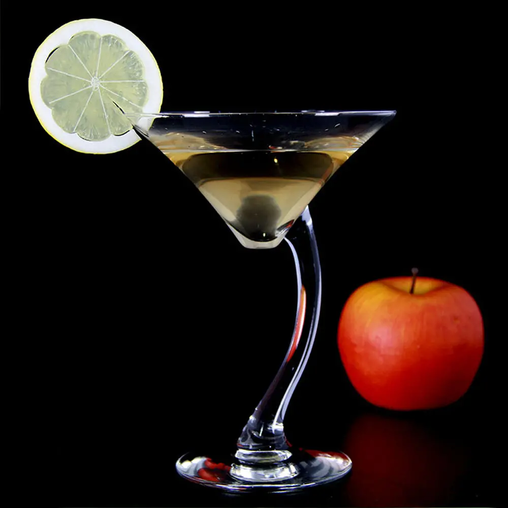 Bend Stem Glasses Cup Wine Shot Mixed Drinks Martini Cocktail Glass Goblet Champagne Wine Flutes Glassware Cup Bar Party 1