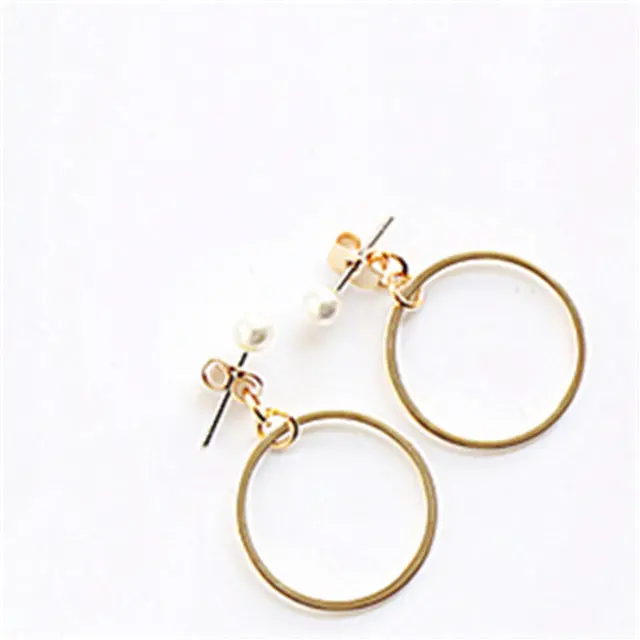 The Pendants Square Contracted Fashion Minimalist Geometric Triangle Circle Pearl Earring Eardrop Female Accessories 4