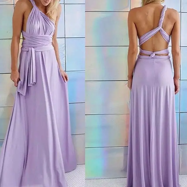 Multiway Wear Women Maxi Dress Sexy Bandage Off Shoulder Long Dress Bridesmaids Convertible Dress Fs0210 21