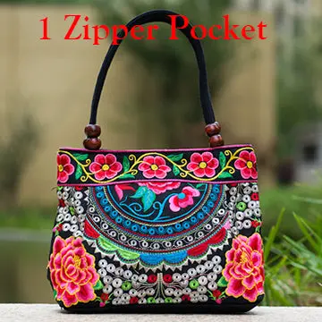 2016 Vintage National Ethnic Embroidery Bags Indian Boho Embroidered Shoulder Bag Brand Bags Logo Handbags Women Sac A Dos Femme 2