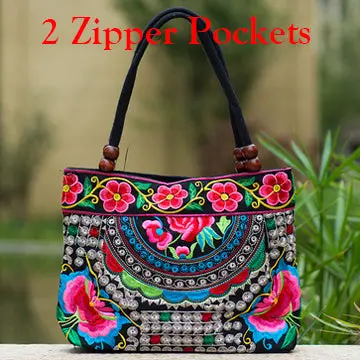 2016 Vintage National Ethnic Embroidery Bags Indian Boho Embroidered Shoulder Bag Brand Bags Logo Handbags Women Sac A Dos Femme 16