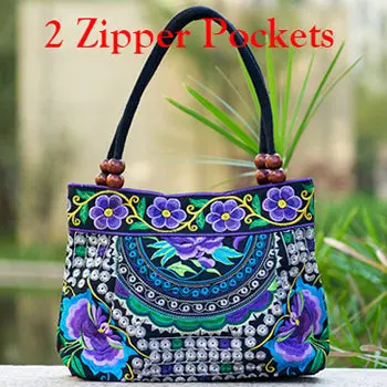 2016 Vintage National Ethnic Embroidery Bags Indian Boho Embroidered Shoulder Bag Brand Bags Logo Handbags Women Sac A Dos Femme 24