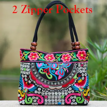 2016 Vintage National Ethnic Embroidery Bags Indian Boho Embroidered Shoulder Bag Brand Bags Logo Handbags Women Sac A Dos Femme 22