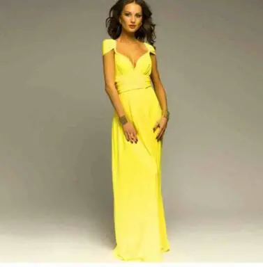 Elegant and adaptable maxi dress for women featuring an off-shoulder bandage design, seamless multiway wear options, and a sleek silhouette—ideal for bridesmaids, weddings, or special occasions. Model FS0210. - Image 17