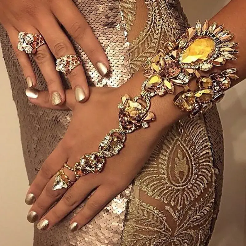 2017 Hot Sale Boho Crystal Bracelet Sexy Pie Leg Chain Crystal Bohemian Gypsy Girls Bracelet & Bangles Statement Fashion Jewelry 1