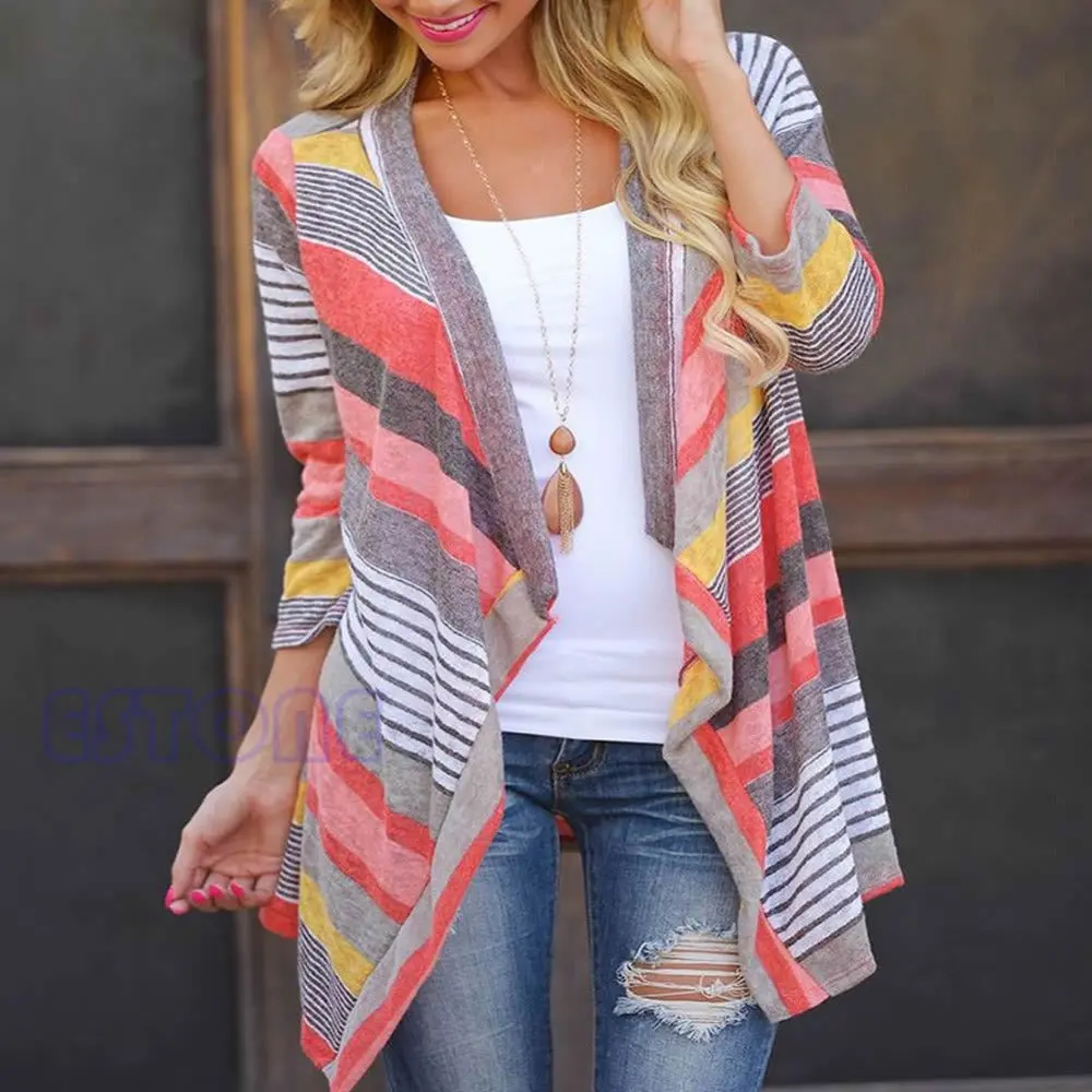 Boho Womens Cardigan Loose Sweater Outwear Knitted Jacket 1