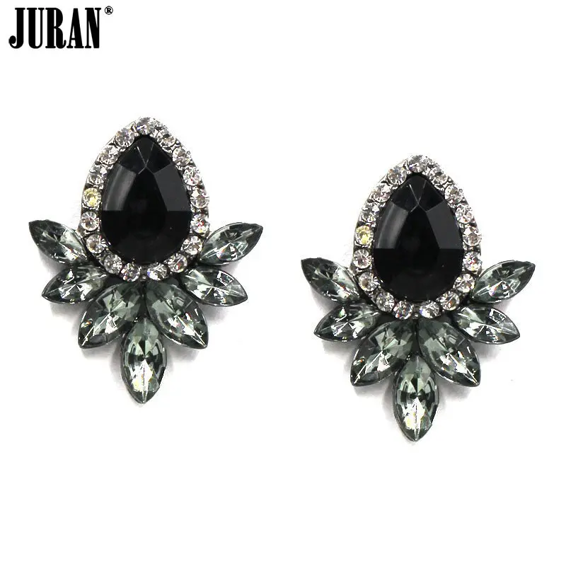 Hot Sale 2017 Trendy Cute Limpid Brincos Unique Acrylic Water Stud Earrings For Women Chic Party Jewelry Wholesale Black Pink 1