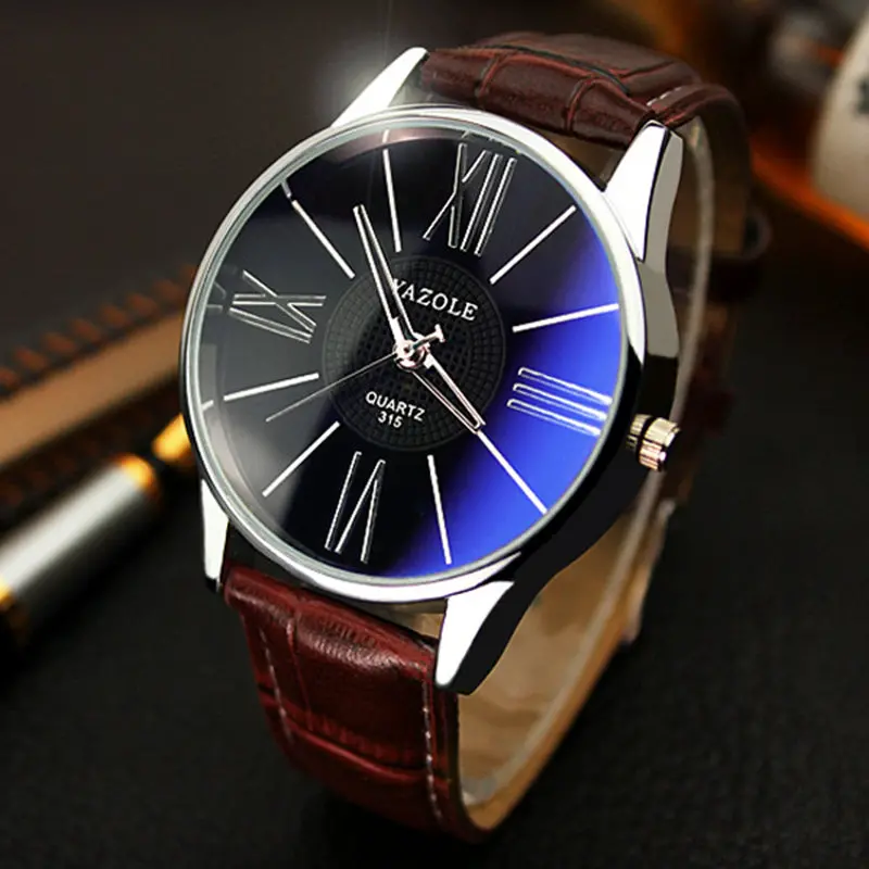 Mens Watches Top Brand Luxury 2017 Yazole Watch Men Fashion Business Quartz-Watch Minimalist Belt Male Watches Relogio Masculino 1