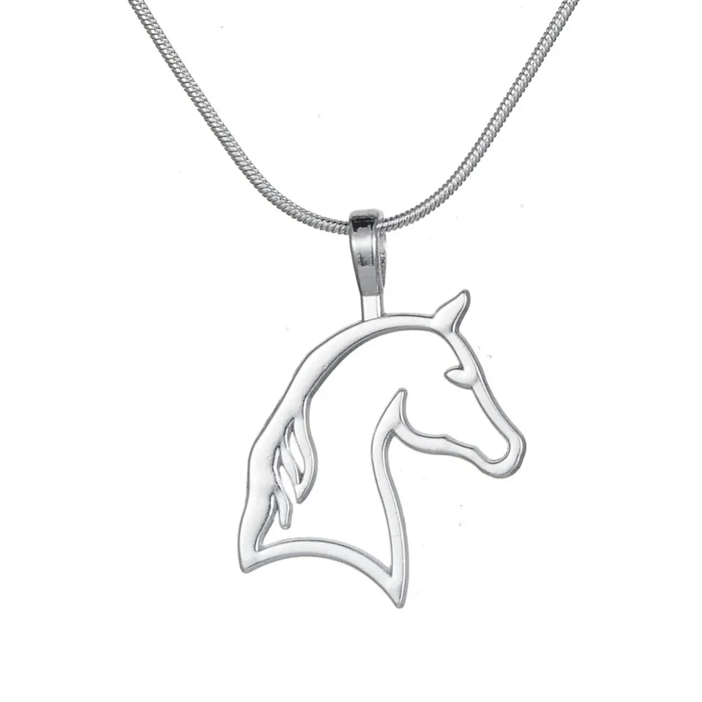 My Shape Silver Plated Cut Horse Head Necklaces Best For Cowgirl Teen Girls Equestrian Birthday Gift Jewelry For Horse Lovers 1