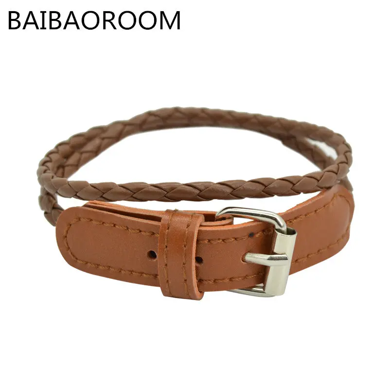 Minimalist Fashion Leather Woven Bracelet Female Multi-Layer Winding Bracelets 1
