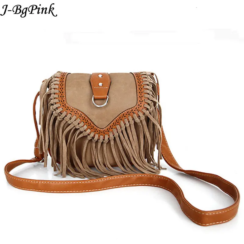 Bohemian Bag Boho Free Spirit Tassel Cross Body Purse Retro Hippie Designer Women's Gypsy Fringe Bohemian Shoulder Bag 1