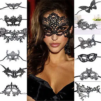 1Pcs Black Women Sexy Lace Eye Mask Party Masks For Masquerade Halloween Venetian Costumes Carnival Mask For Anonymous Mardi 1