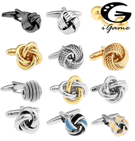 Fashion Knot Design Copper Cufflinks 1