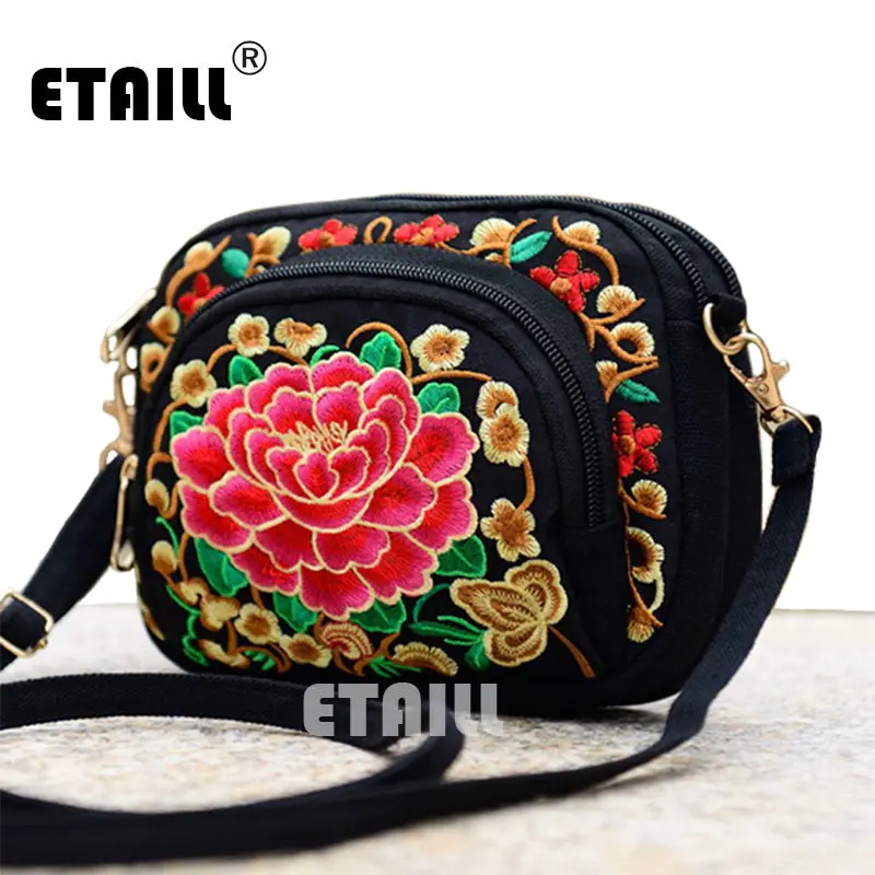 Boho Ethnic Embroidery Bag Hmong Handmade Embroidered Canvas Shoulder Messenger Bags Small Brand Crossbody Bags Sac A Dos Femme 1