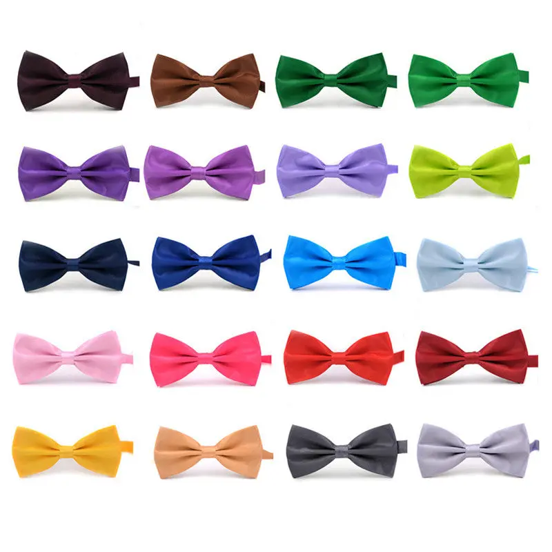 2017 New Fashion Boutique Mens Bow Ties For Men Groom Wedding Party Women Butterfly Bow Tie Solid Bowtie Men Gravata Cravate 1