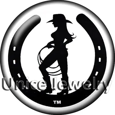 Ad1302986 12/18/20Mm Snap On Charms For Bracelet Necklace Hot Sale Diy Findings Glass Snap Buttons Cowgirl Design 1