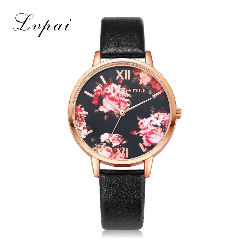 High Quality Fashion Leather Strap Rose Gold Women Watch Casual Love Heart Quartz Wrist Watch Women Dress Ladies Luxury Watches 1