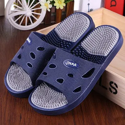 Men's Slippers Indoor Home Massage Slippers Couples Bathroom Non-Slip Slippers Beach Slippers Flats Casual Shoes H191 35 5