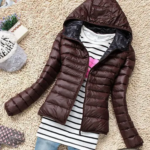 New 2017 Fashion Ladies Down Short Design Coat Winter Cotton-Padded Jacket Women Slim Solid Zipper Outerwear Df-081 4