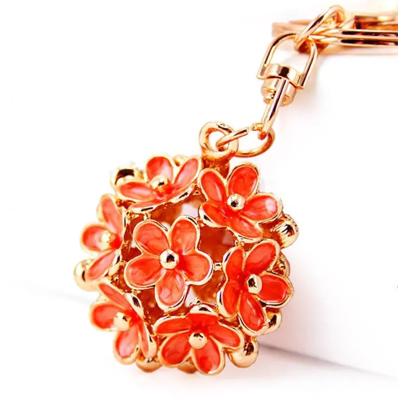 Chic Hollow Out Flower Metal Key Chains 1