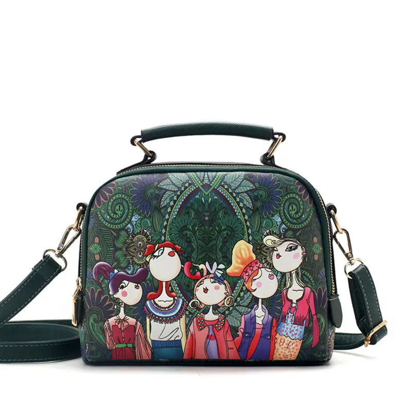 Green Cartoon Shoulder Handbag 1
