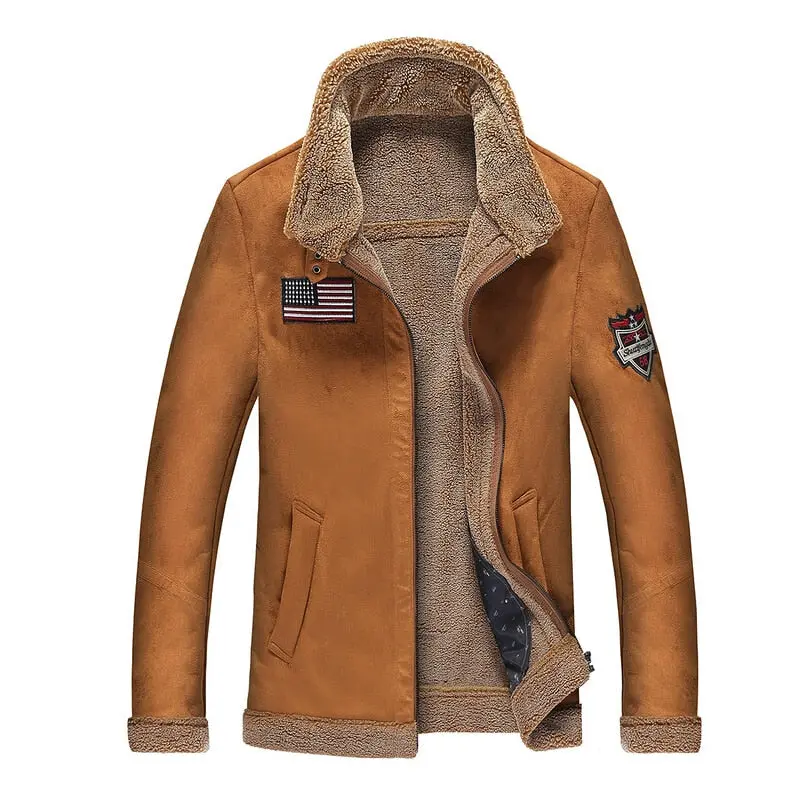 Winter Jackets Men Sherpa New Arrival  Warm Fur Thick Coat Loose Size 4Xl Outwear Men's Coats Casual Designer Clothing 1