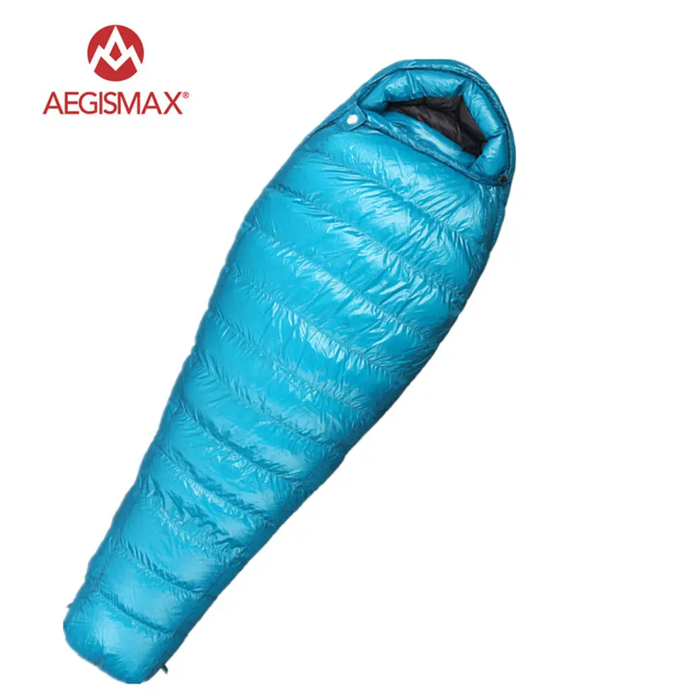 Aegismax M3 Lengthened Mummy Sleeping Bag Ultralight 95% White Goose Down Box Baffles Winter Outdoor Camping Hiking 1