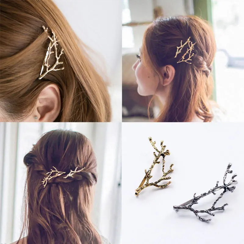 M Mism Elegant Metal Tree Branch Hairpins Hair Clips For Women Barrettes Female Headwear Alloy Hair Accessories Hair Clip New 1