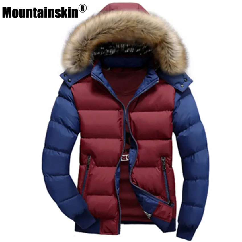 Mountainskin Men's Winter Jackets 4Xl Thick Hooded Fur Collar Parka Men Coats Casual Padded Men's Jackets Male Clothing Sa075 1