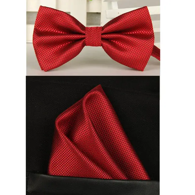 Shennaiwei Silk Solid Business Bowtie Men Vintage Purple Black Yellow Silver Wedding Bow Tie Pocket Square Handkerchief Set Lote 9