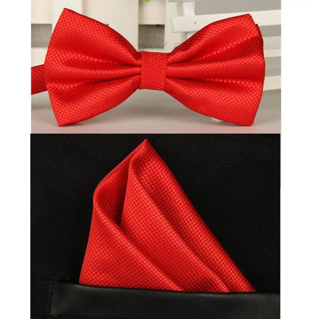 Shennaiwei Silk Solid Business Bowtie Men Vintage Purple Black Yellow Silver Wedding Bow Tie Pocket Square Handkerchief Set Lote 16