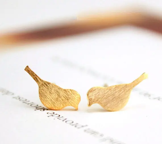 Shuangshuo 2017 Trendy Earrings Boho Brushed Bird Stud Earrings For Women Classic Animal Bird Women Earrings Jewelry Party Gift 1