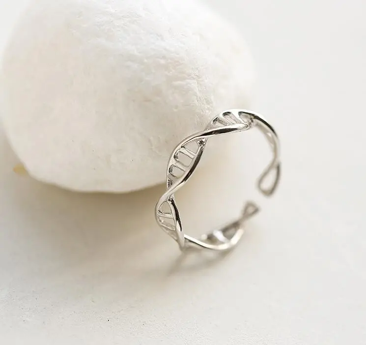 Smjel New Biology Dna Ring For Women Minimalist Double Helix Anel Ring Men Chemistry Molecule Rings Gifts Syjz080 1