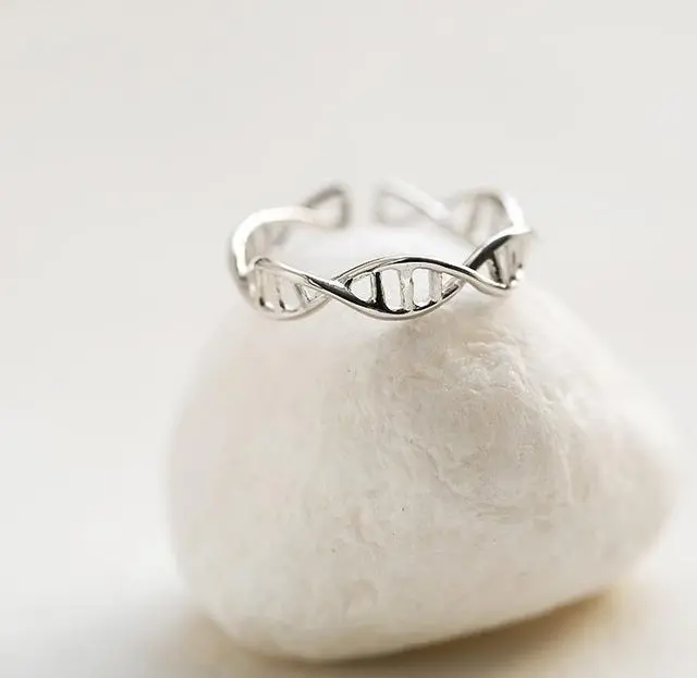 Smjel New Biology Dna Ring For Women Minimalist Double Helix Anel Ring Men Chemistry Molecule Rings Gifts Syjz080 2