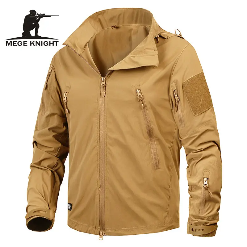 Mege Brand Clothing New Autumn Men's Jacket Coat Military Clothing Tactical Outwear Us Army Breathable Nylon Light Windbreaker 1