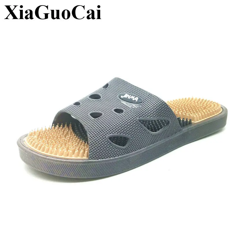 Men's Slippers Indoor Home Massage Slippers Couples Bathroom Non-Slip Slippers Beach Slippers Flats Casual Shoes H191 35 1