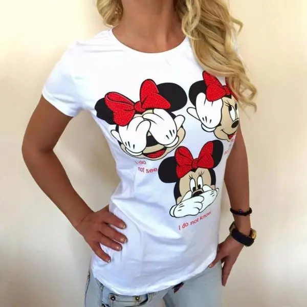 Casual Funny Mouse Tops Tees 1
