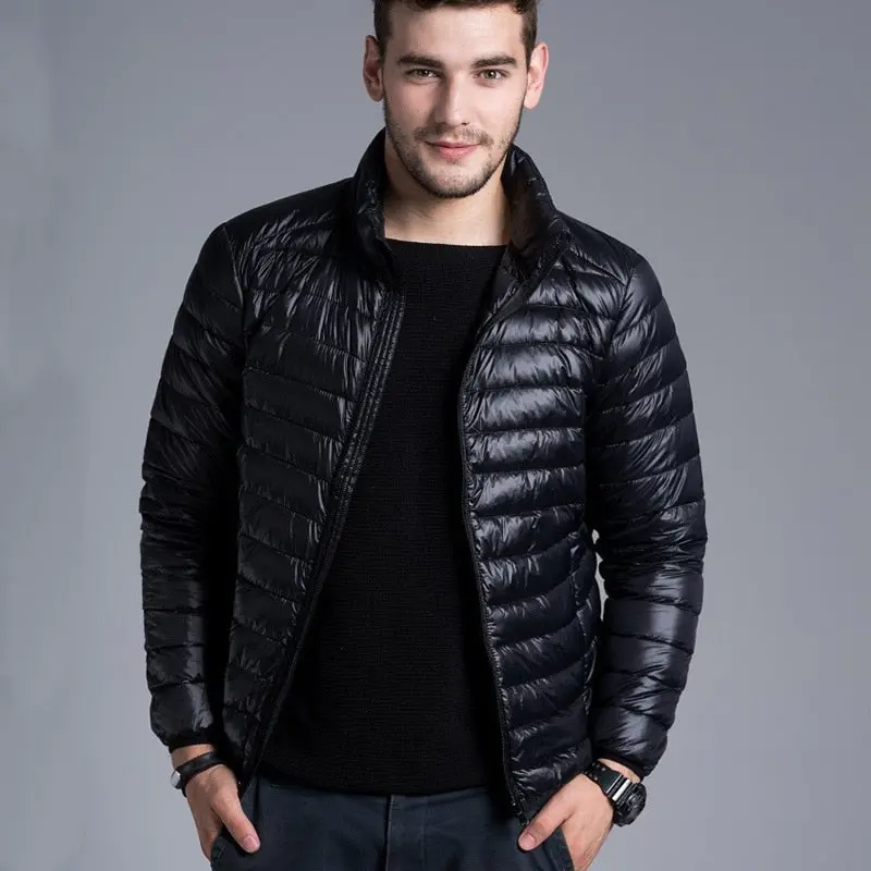 Winter Padded Jacekt Men's Brand Thin Duck Down Collar Casual Warm Coat Outerwear Parka Jackets Plus Size Xxxl Down Jacket Men 1