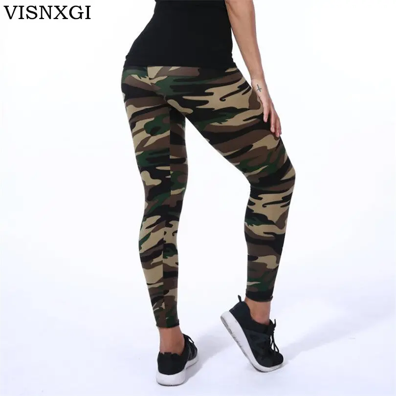 Visnxgi High Quality Women Leggings High Elastic Skinny Camouflage Legging Spring Summer Slimming Women Leisure Jegging Pants 1