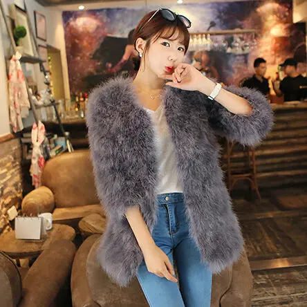 Let-Setting Hot Sale New Winter Coat Fur Coat Ostrich Hair In Women Slim Plus Size Coat Fur Coat 1