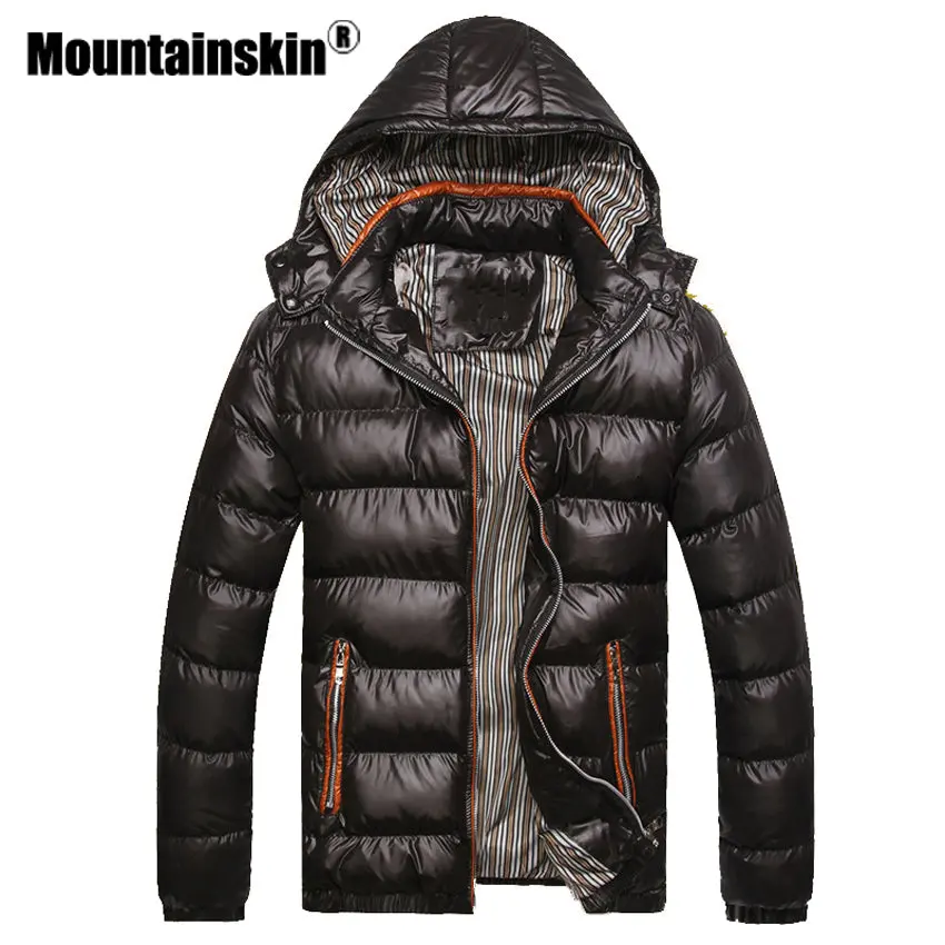 Mountainskin Solid Hooded Men's Winter Jackets Casual Parkas Men Coats Thick Thermal Shiny Coats Slim Fit Brand Clothing Sa045 1