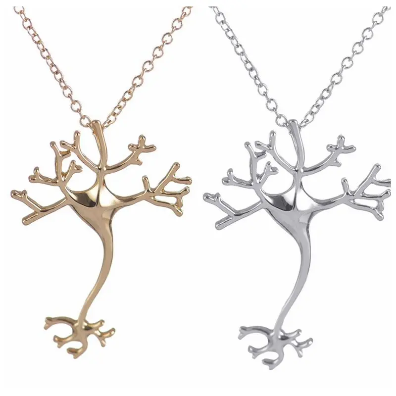Oly2u 2017 New Fashion Science Jewelry Hippie Chic Neuron Brain Nerve Cell Necklace Colar Boho Neuron Necklaces For Women-N197 1