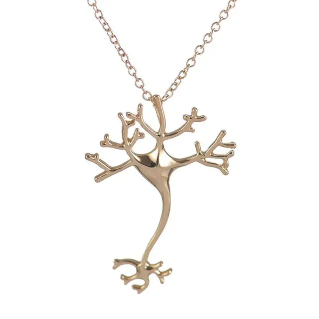 Oly2u 2017 New Fashion Science Jewelry Hippie Chic Neuron Brain Nerve Cell Necklace Colar Boho Neuron Necklaces For Women-N197 2