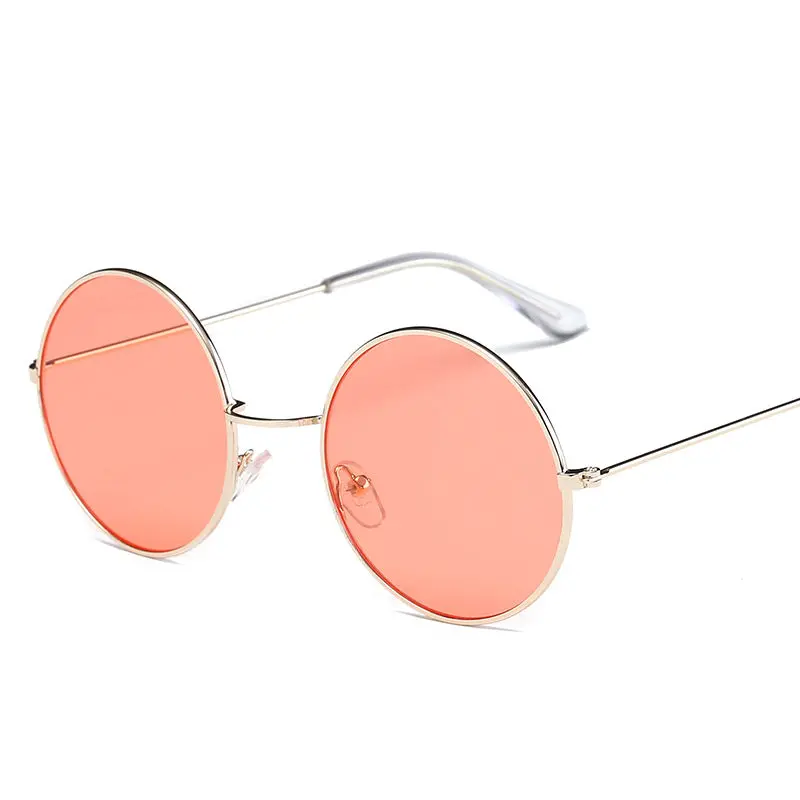 2017 New Women Men Round Sunglasses Steampunk Shades Multicolor Gradient Mirror Lens Goggles Designer Vintage Sun Glasses 1
